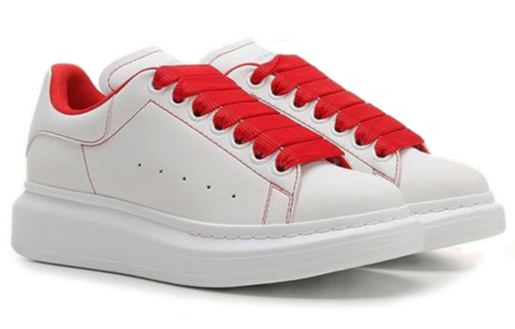 (W) Alexander McQueen Larry Sneakers 'White Red' 圖 3
