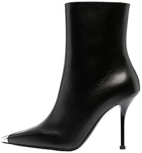 (W) Alexander McQueen Bot Kulit Hitam 'Stiletto' 718880WHSWD1081 Buy (W) Alexander McQueen Bot Kulit Hitam 'Stiletto' 718880WHSWD1081