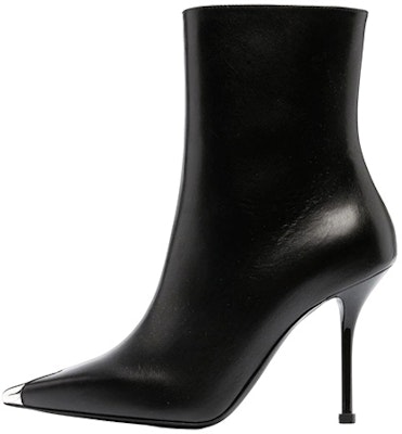 (Women) Alexander McQueen Leather Ankle Boot 'Black Stiletto' 718880WHSWD1081 Buy (Women) Alexander McQueen Leather Ankle Boot 'Black Stiletto' 718880WHSWD1081