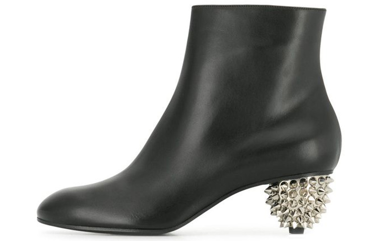 Buy (W) Alexander McQueen Sepatu Boot Kulit Hitam Pendek 586428WHWQ11081