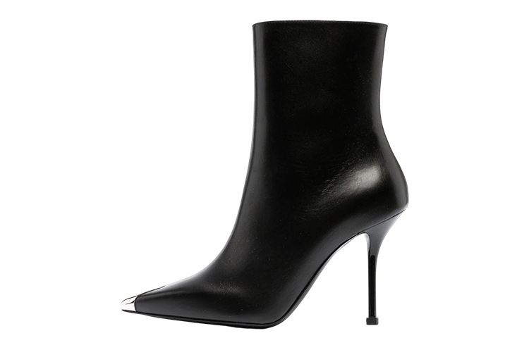 (Women) Alexander McQueen Leather Ankle Boot 'Black Stiletto' 718880WHSWD1081