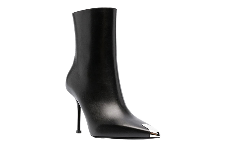 Order (Women) Alexander McQueen Leather Ankle Boot 'Black Stiletto' 718880WHSWD1081