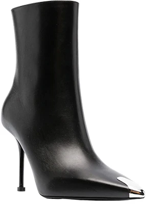 (Women) Alexander McQueen Leather Ankle Boot 'Black Stiletto' 718880WHSWD1081 Order (Women) Alexander McQueen Leather Ankle Boot 'Black Stiletto' 718880WHSWD1081