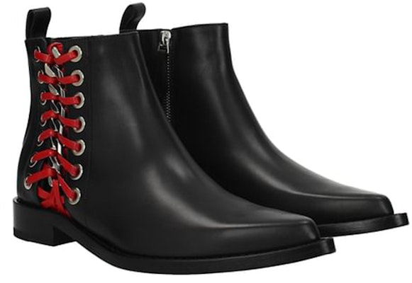 (Women) Alexander McQueen Leather Ankle Boot 'Black' 1493541WHR541091 Order (Women) Alexander McQueen Leather Ankle Boot 'Black' 1493541WHR541091
