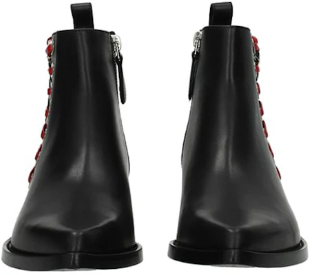 (W) Alexander McQueen Bota de Cuero al Tobillo 'Negra' 1493541WHR541091 Shop (W) Alexander McQueen Bota de Cuero al Tobillo 'Negra' 1493541WHR541091