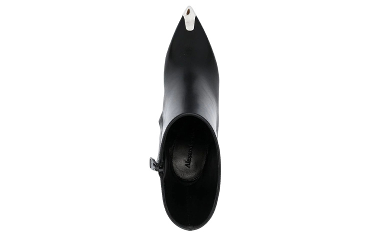 Purchase (Women) Alexander McQueen Leather Ankle Boot 'Black Stiletto' 718880WHSWD1081