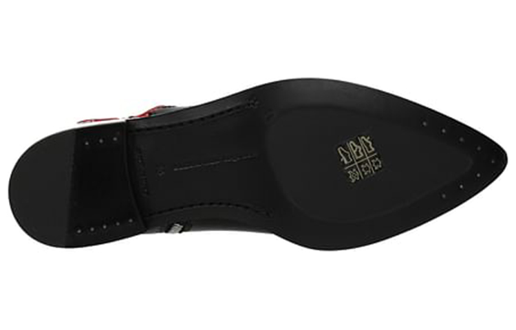 Purchase (W) 알렉산더 맥퀸 블랙 레더 앵클 부츠 1493541WHR541091