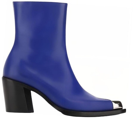 (Women) Alexander McQueen Leather Ankle Boot 'Blue' 709986WHSWD4394 Order (Women) Alexander McQueen Leather Ankle Boot 'Blue' 709986WHSWD4394