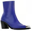 Lookbook (W) Bota de Cuero Alexander McQueen Tobillera 'Azul' 709986WHSWD4394