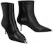 Shop (W) Alexander McQueen Sepatu Boot Kulit Pendek 'Fashion Black' 719531WHSWD1081