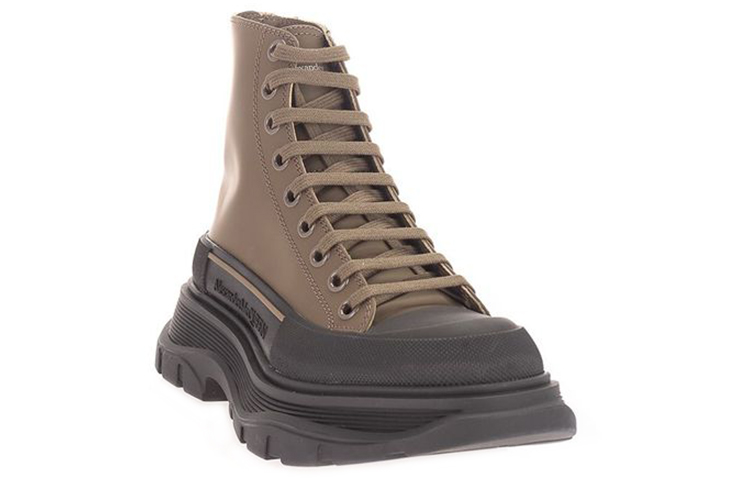 Lookbook (W) 알렉산더 맥퀸 그린 패션 가죽 앵클 부츠 633900WHYK33241