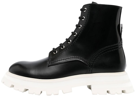 (W) Alexander McQueen But Ankle Kulit 'Hitam Putih' 708056WIC6C1595 Buy (W) Alexander McQueen But Ankle Kulit 'Hitam Putih' 708056WIC6C1595