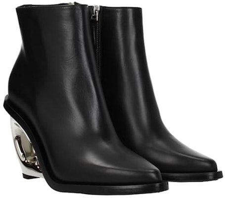 (Women) Alexander McQueen Leather Ankle Boots 'Black' 493533WHMUJ1081 Order (Women) Alexander McQueen Leather Ankle Boots 'Black' 493533WHMUJ1081