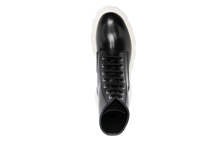 (W) Alexander McQueen Leather Ankle Boots 'Black White' 圖 3