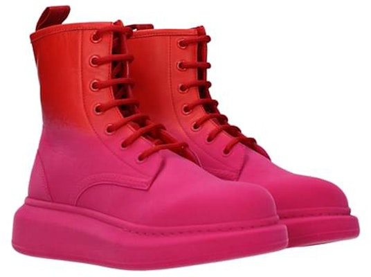(Women) Alexander McQueen Leather Ankle Boots 'Pink' 676726WHWM36494 Order (Women) Alexander McQueen Leather Ankle Boots 'Pink' 676726WHWM36494
