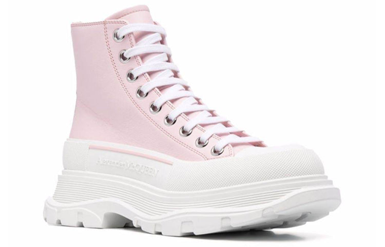 (W) Alexander McQueen Leather Ankle Boots 'Pink White' 圖 3