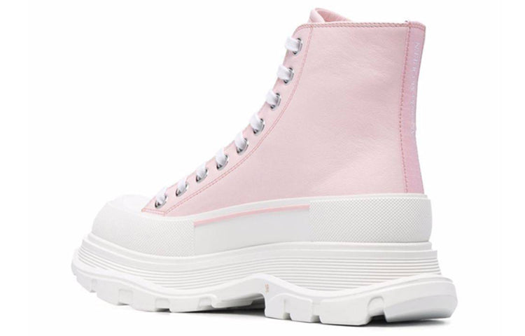(W) Alexander McQueen Leather Ankle Boots 'Pink White' 圖 4