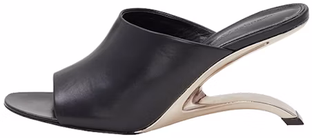 (Women) Alexander McQueen Leather Arc Mules Silver 'Black' 734996WIC711081 (Women) Alexander McQueen Leather Arc Mules Silver 'Black' 734996WIC711081