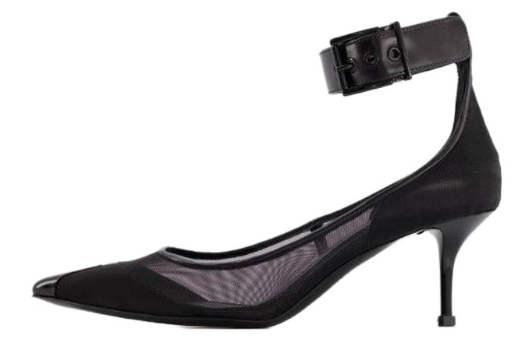 (Women) Alexander McQueen Leather Black 'Pointed Toe Stiletto' 744480W4AB21000