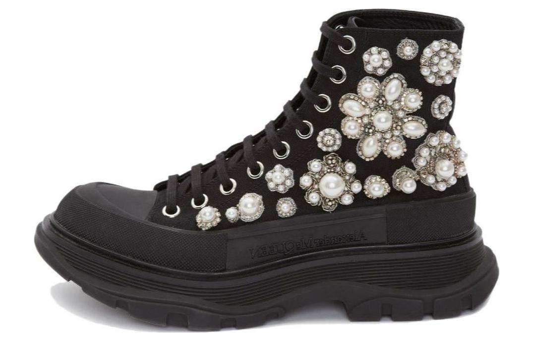 (Women) Alexander McQueen Leather Boot 'Black' 652246W4L3I1081