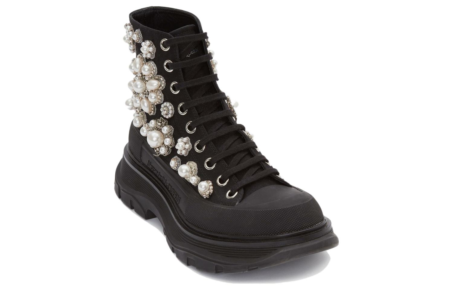 Order (W) Bota de Cuero Alexander McQueen 'Negra' 652246W4L3I1081