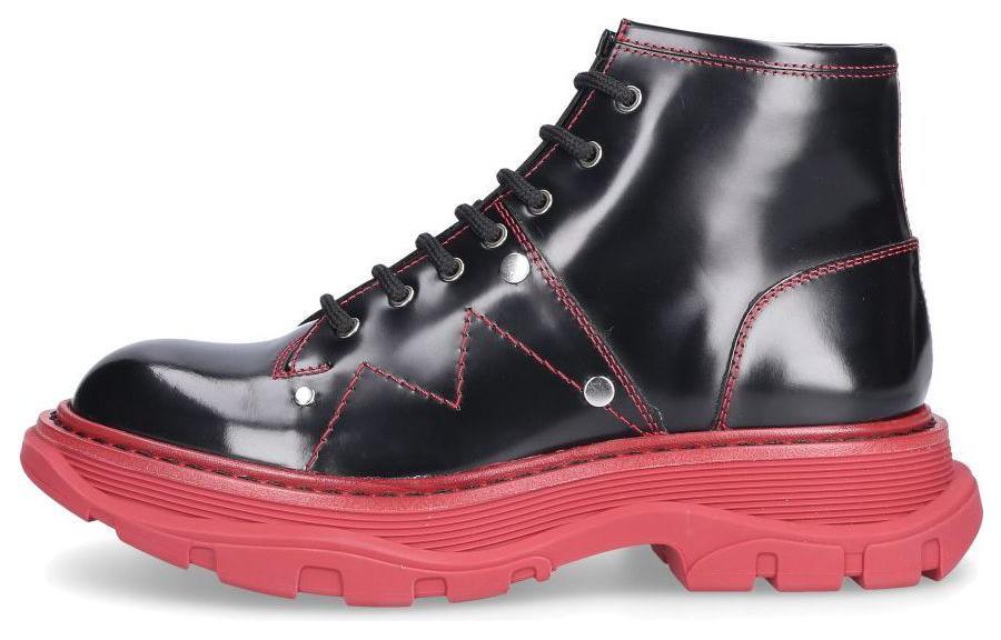 (Women) Alexander McQueen Leather Boot 'Black Red' 595469WHZ811166