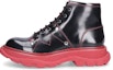 Buy (W) Bota de Cuero Alexander McQueen 'Negro Rojo' 595469WHZ811166
