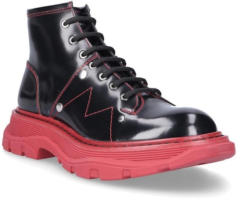 (W) Bota de Cuero Alexander McQueen 'Negro Rojo' 595469WHZ811166 Lookbook (W) Bota de Cuero Alexander McQueen 'Negro Rojo' 595469WHZ811166