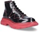 Lookbook (W) Bota de Cuero Alexander McQueen 'Negro Rojo' 595469WHZ811166