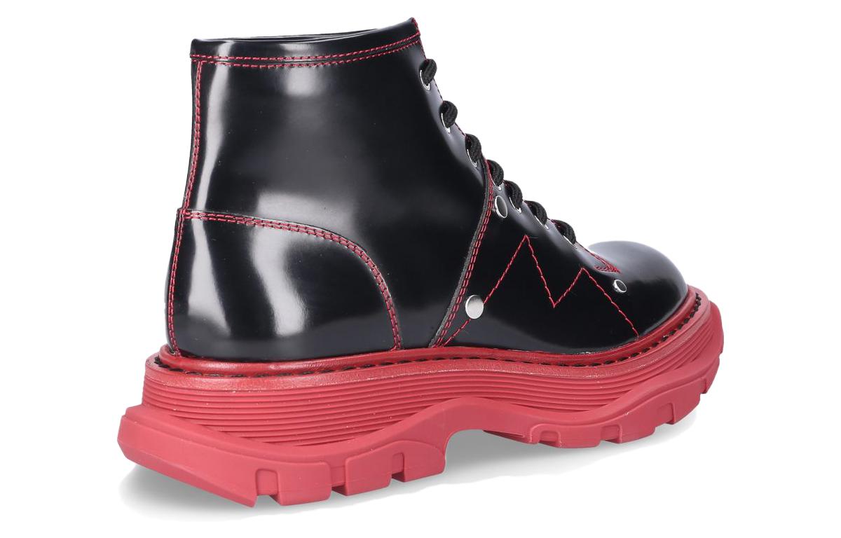 Shop (W) Bota de Cuero Alexander McQueen 'Negro Rojo' 595469WHZ811166