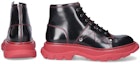 Purchase (W) Bota de Cuero Alexander McQueen 'Negro Rojo' 595469WHZ811166