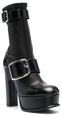 (W) Botas de Tobillo de Cuero con Hebilla Alexander McQueen 'Negras' 718392WHSWH1081 Order (W) Botas de Tobillo de Cuero con Hebilla Alexander McQueen 'Negras' 718392WHSWH1081