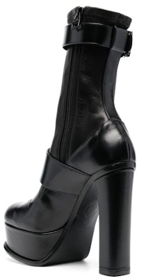 (Women) Alexander McQueen Leather Buckle Ankle Boots 'Black' 718392WHSWH1081 Lookbook (Women) Alexander McQueen Leather Buckle Ankle Boots 'Black' 718392WHSWH1081