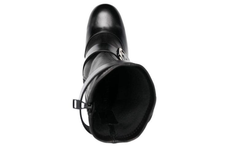 Shop (W) Alexander McQueen Boots Kulit Buckle Hitam 718392WHSWH1081