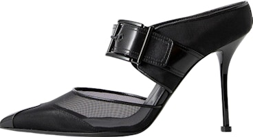 (Women) Alexander McQueen Leather Buckle Fashion Sandal 'Black' 744759W4AB21000 (Women) Alexander McQueen Leather Buckle Fashion Sandal 'Black' 744759W4AB21000