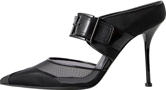 亞歷山大·麥昆 皮革 扣帶 時尚 涼鞋 6.5cm 女款 黑色 Buy 亞歷山大·麥昆 皮革 扣帶 時尚 涼鞋 6.5cm 女款 黑色