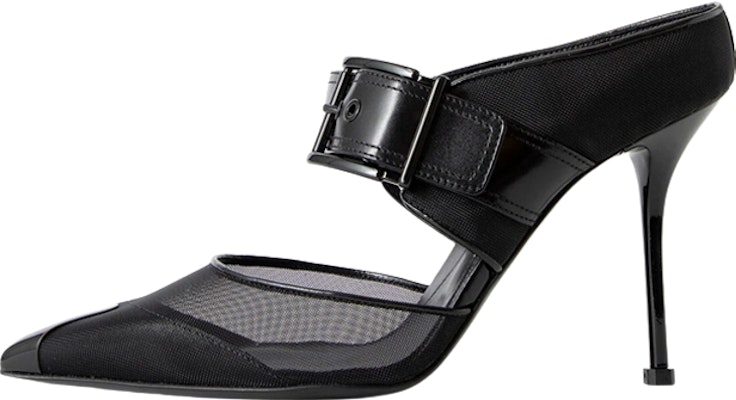 (Women) Alexander McQueen Leather Buckle Fashion Sandal 'Black' 744759W4AB21000 Buy (Women) Alexander McQueen Leather Buckle Fashion Sandal 'Black' 744759W4AB21000