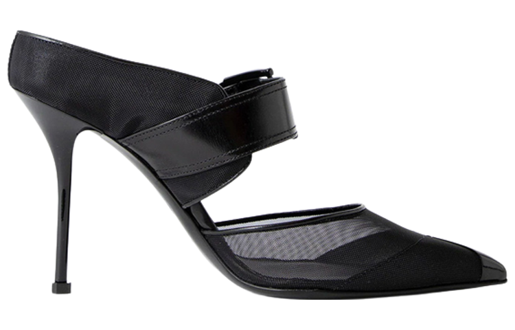 Order (Women) Alexander McQueen Leather Buckle Fashion Sandal 'Black' 744759W4AB21000