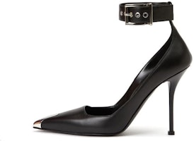 (Women) Alexander McQueen Leather Buckle High Heel 'Black Fashion' 757512WIEA11081 (Women) Alexander McQueen Leather Buckle High Heel 'Black Fashion' 757512WIEA11081