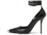 (W) Alexander McQueen Kasut Tumit Tinggi Kulit Gesper 'Fesyen Hitam' 757512WIEA11081
