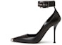 Buy (W) Alexander McQueen Kasut Tumit Tinggi Kulit Gesper 'Fesyen Hitam' 757512WIEA11081