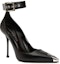 Shop (W) Alexander McQueen Kasut Tumit Tinggi Kulit Gesper 'Fesyen Hitam' 757512WIEA11081