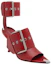 Order (W) Sandali Slingback a Punta in Pelle con Fibbia Alexander McQueen 9cm ''Rosso'' 768109WIEA36153