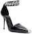 (W) Alexander McQueen Kulit Buckle Tumit Tajam 'Hitam' 718869WIA3F1081