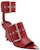 (W) Alexander McQueen Sandal Kulit Buckle Tumit Tirus 9cm 'Merah' 768109WIEA36153