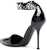 (W) Alexander McQueen Kulit Buckle Tumit Tajam 'Hitam' 718869WIA3F1081