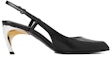Order (W) Alexander McQueen Kulit Buckle Tumit Tinggi 'Hitam Stiletto' 780690WIEX21399