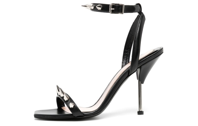 (Women) Alexander McQueen Leather Buckle Sandal 'Black Fashion' 658240WHWQ11081