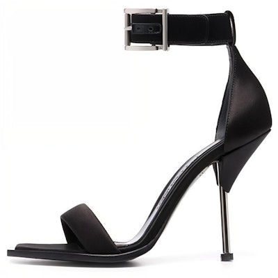 (Women) Alexander McQueen Leather Buckle Sandal 'Black' 687770W4SB21081 Buy (Women) Alexander McQueen Leather Buckle Sandal 'Black' 687770W4SB21081