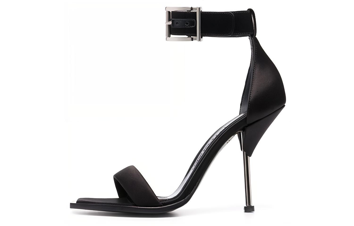 (Women) Alexander McQueen Leather Buckle Sandal 'Black' 687770W4SB21081